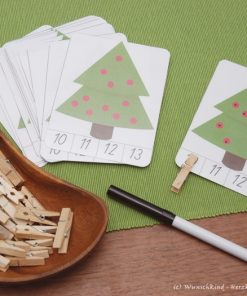 Weihnachtliche Zählkarten