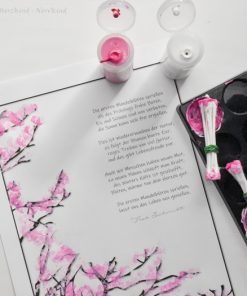 Mandelblüte - Stempeln mit Wattestäbchen