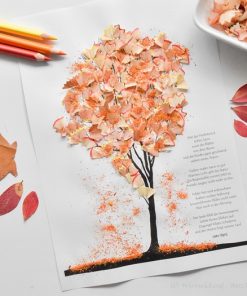 Herbstbaum aus Spitzerresten