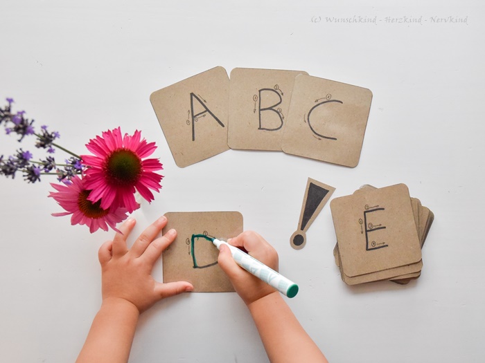 Buchstaben mit Schreibweise