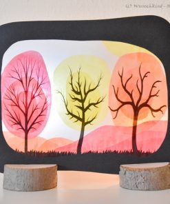 Fensterbild mit Transparentpapier