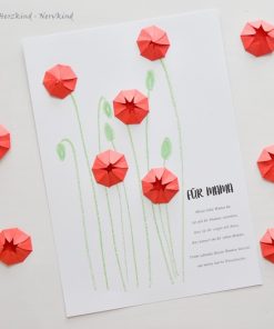 Mohn-Bild mit Gedicht oder auch für Mama, Papa, Oma, Opa , allgemein
