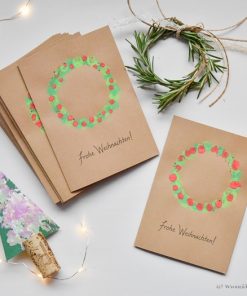 Weihnachtskarte Kranz