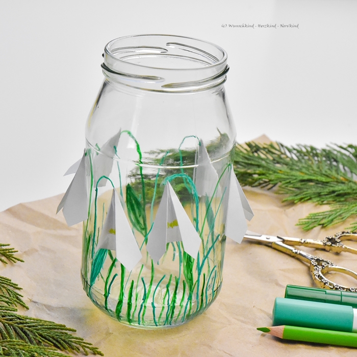 Schneeglöckchen Glas